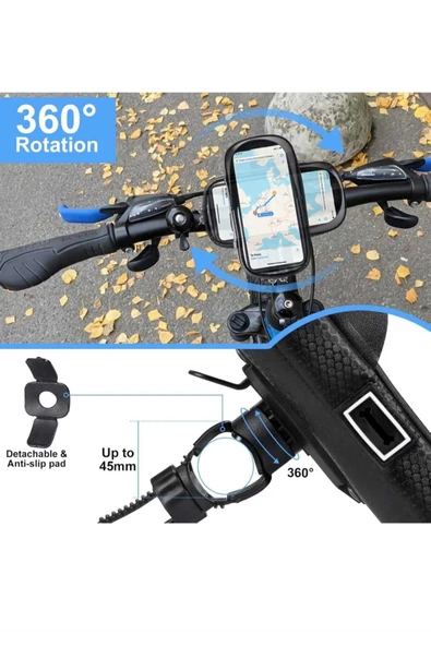 ASFAL 7' Uyumlu Fonksiyonel Taşıma Çantası Bisiklet Scooter, Atv ve Motosiklet Telefon Tutucu - 4