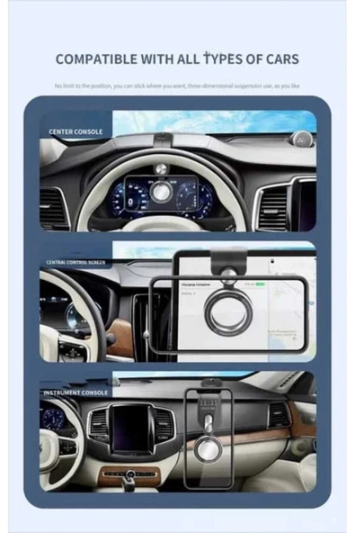 ASFAL Magsafe Uyumlu Güçlü Mıknatıslı Sağlam Yeni Nesil Telefon Tutucu 3M Bantlı Manyetik Telefon Tutacağı - 2