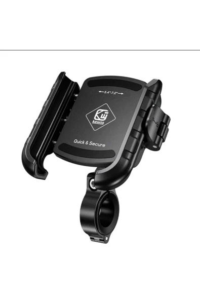 ASFAL 7.2' Uyumlu Titreşim Modüllü Güçlü Anti-Şok 360° Dönen Bisiklet Scooter ve Motosiklet Telefon Tutucu - 2