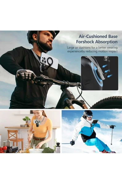 ASFAL Magsafe Uyumlu Manyetik Telefon Tutucu Vlog, Aksiyon ve Video Çekimi Aksesuarı - 8