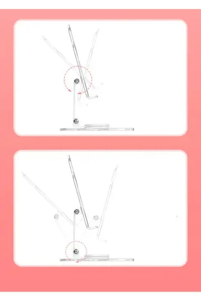 ASFAL 12 inç Uyumlu, Katlanabilir, 360° Dönen Masaüstü Telefon ve Tablet Tutucu, Tablet ve Telefon Standı - 2