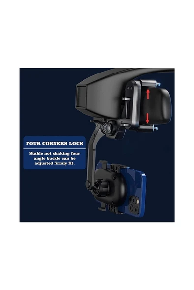 ASFAL Araç Içi Dikiz Aynası Telefon Tutucu uyumlu 360° Dönebilen Yatay Ve Dikey Kullanıma Uygundur - 3