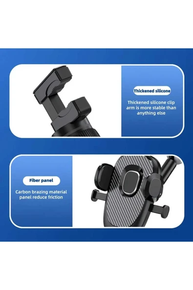 ASFAL Dikiz Aynası Araç İçi Telefon Tutucu Koltuk Arkası, Masaüstü Telefon Tutacağı Car Holder - 4