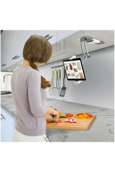 ASFAL Masaüstü Telefon Tablet Ipad Standı Mutfak Dolabı Telefon Ve Tablet Tutacağı - 4