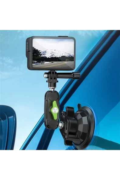 ASFAL Metal, Go pro Uyumlu, Kamera, Aksiyon Kamera, Masaüstü, Kask ve Araç İçi Telefon Tutuc - 6