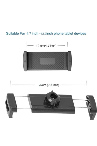 ASFAL 12.9 inç Uyumlu Araç içi Tablet ve Telefon Tutucu Masaüstü Telefon Ve Tablet Standı - 3