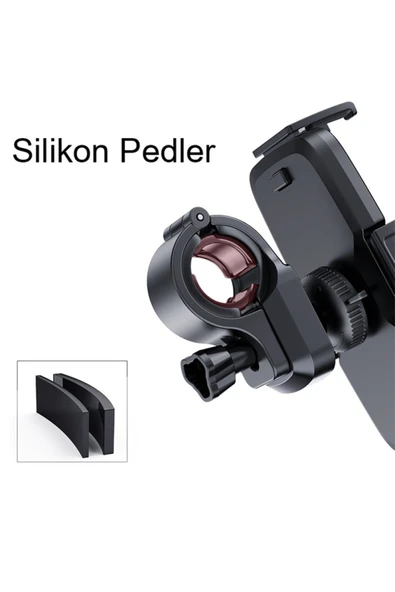 ASFAL Ayarlanabilir 360° Dönebilen Motorsiklet, Scoter, Bebek Arabası ve Bisiklet Telefon Tutucu - 5
