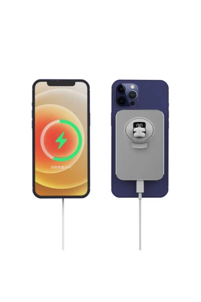 ASFAL Magsafe Uyumlu 15W Kablosuz Şarj Özellikli Araba Telefon Tutucu Mıknatıslı Araç Telefon Tutacağı - 2