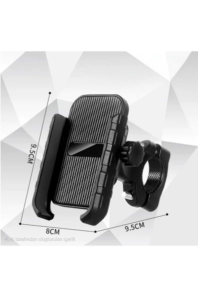 ASFAL Metal, Gidon Bağlantılı Bisiklet ve Motosiklet Telefon Tutucu 360° Dönen Motosiklet Telefon Tutacağı - 2