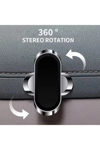 ASFAL Yapışkanlı Mıknatıslı 360 Derece Dönebilen Araç içi Telefon Tutucu  Dikey ve Yatay Kullanılır - Resim 6