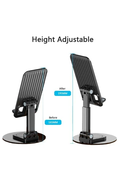 ASFAL 360° Dönebilen Katlanabilir Taşınabilir Kaliteli Telefon Ve Tablet Tutucu, Telefon Ve Tablet Standı - Resim 3