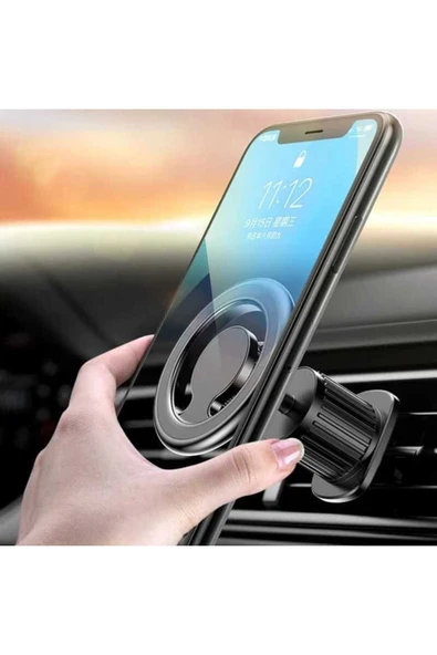 ASFAL Mıknatıslı Araç İçi Telefon Tutucu Tüm Telefonlarla Uyumlu Havalandırma Uyumlu Telefon Tutucu - 2