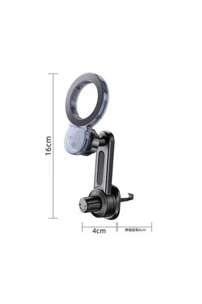 ASFAL Magsafe Uyumlu 360° Dönen Ayarlanabilir Izgara/Havalandırma Uyumlu Mıknatıslı Araç Telefon Tutucu - 5