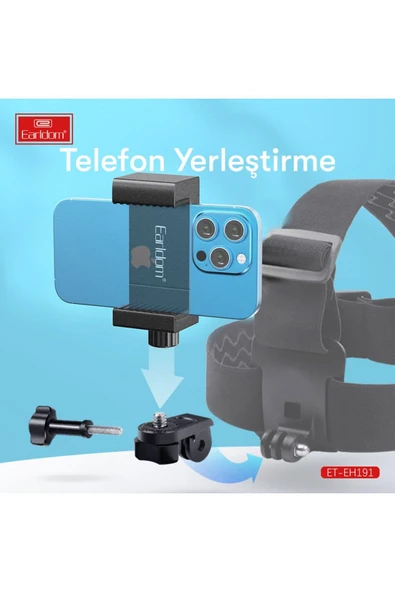 ASFAL Aksiyon Kamera Uyumlu Lastikli Telefon Tutucu Ayarlanabilir Vlog Video Çekimi Tutacağı - 6