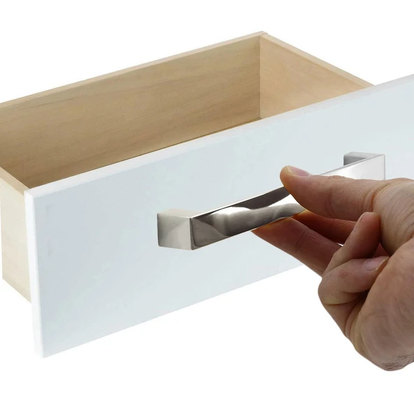 10 Adet Bihter Düz Krom 160 MM - 16.0 CM Mobilya Mutfak Dolabı Çekmece Dolap Kulpu Kulbu Metal Kulp - 3