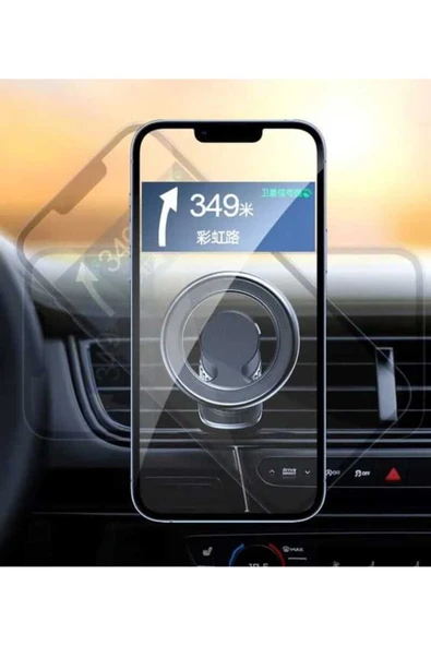 ASFAL Mıknatıslı Araç İçi Telefon Tutucu Tüm Telefonlarla Uyumlu Havalandırma Uyumlu Telefon Tutucu - 3