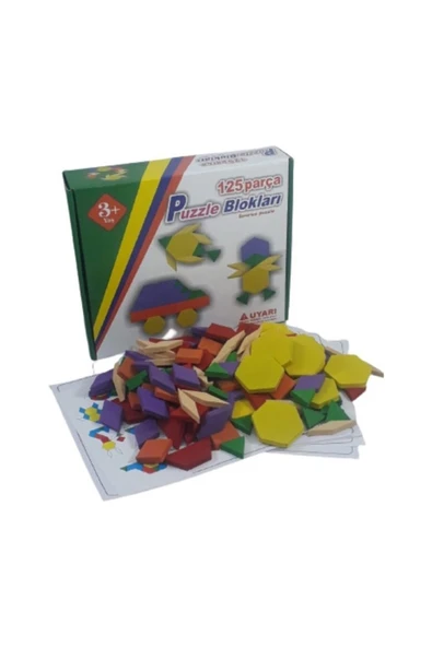 Ecocraft Ahşap 125 Parça Tangram/puzzle