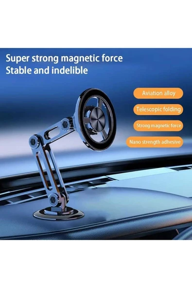 ASFAL %100 Metal, Güçlü Mıknatıslı, Araç Telefon Tutucu, Katlanabilir Masaüstü Telefon Tutacağı ürün görseli 1