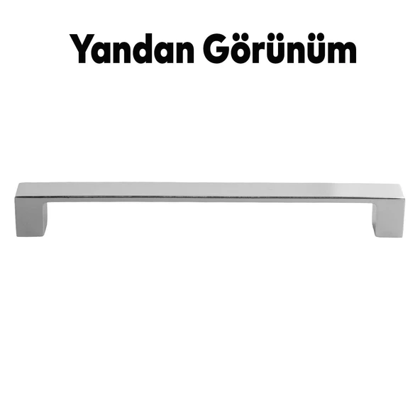 10 Adet Bihter Düz Krom 160 MM - 16.0 CM Mobilya Mutfak Dolabı Çekmece Dolap Kulpu Kulbu Metal Kulp - 6