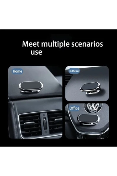 ASFAL Yapışkanlı Mıknatıslı 360 Derece Dönebilen Araç içi Telefon Tutucu  Dikey ve Yatay Kullanılır - Resim 3