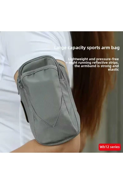 ASFAL 6.8 inç Uyumlu Su ve Ter Geçirmez Çok Amaçlı Sporcu Kol Çantası Taşınabilir Telefon Tutucu - Resim 2