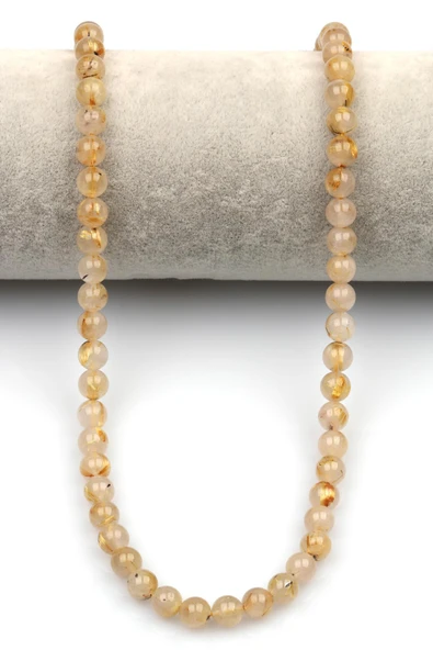 Golden Rutil Kuvars Doğal Taş Dizi 6 mm Küre Kesim - 2