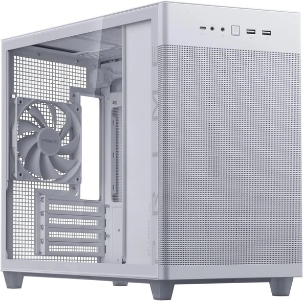 Asus Prime AP201 1 Fanlı Beyaz mATX Bilgisayar Kasası