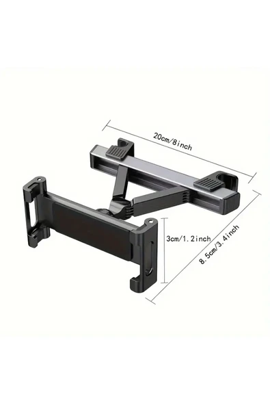 ASFAL 14 inç Uyumlu 360 ° Dönen Teleskopik Tablet Tutucu Fonksiyonel Araba Arka Koltuk Cep Telefonu Tutucu - 3