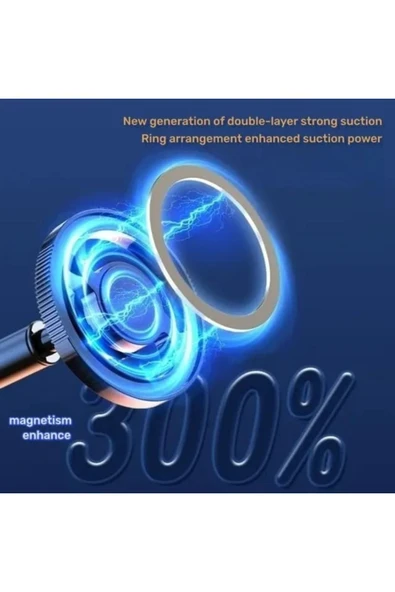 ASFAL Magsafe Uyumlu Uzun Kollu Kaliteli 360° Dönen Mıknatıslı Masaüstü ve Araç İçi Telefon Tutucu - Resim 6