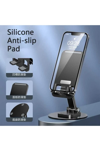 ASFAL 360° Dönebilen Katlanabilir Taşınabilir Kaliteli Telefon Ve Tablet Tutucu, Telefon Ve Tablet Standı - Resim 2