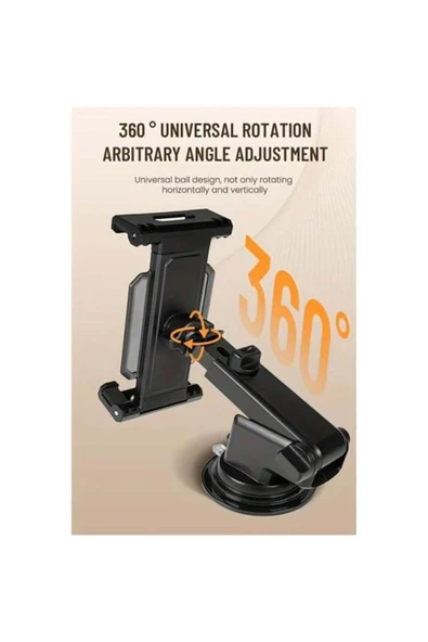 ASFAL 14 inç Uyumlu Araç İçi Telefon ve Tablet Tutucu 360° Dönebilen Masaüstü Telefon ve Tablet Standı - 3