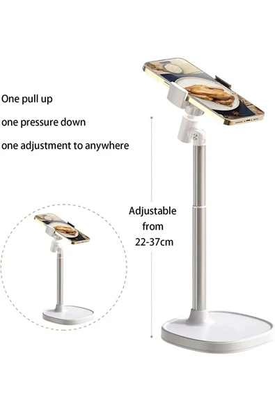 ASFAL Uzunluğu ve Açısı Ayarlanabilir Masaüstü Telefon Tutacağı 40 cm Uzunluk Fonksiyonel Telefon Standı - 2
