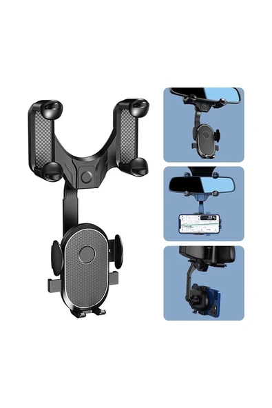 ASFAL Araç Içi Dikiz Aynası Telefon Tutucu uyumlu 360° Dönebilen Yatay Ve Dikey Kullanıma Uygundur