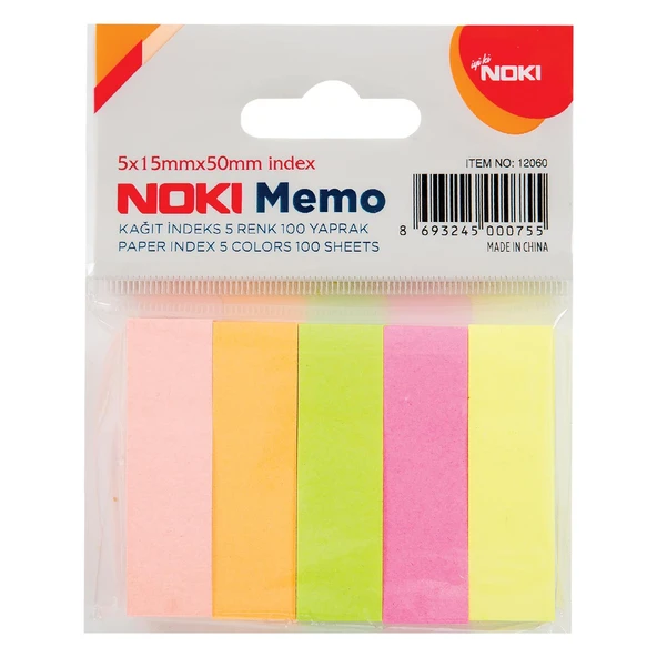 Noki Memo Kağıt Film İndeks 5 Renk 100 Yaprak(12060) 12 Adet - 2