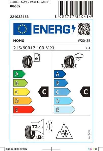 Momo 215/60 R17 100V XL North Pole W-20 Kış Lastiği ( Üretim Yılı: 2025 ) - 5