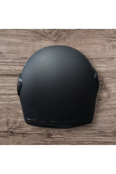 BYMOTOR MAT SİYAH FULL FACE YÜN BOYUNLUKLU STANDART KASK - 3
