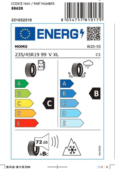 Momo 235/45 R19 99V XL North Pole W-20 Kış Lastiği ( Üretim Yılı: 2025 ) - 5