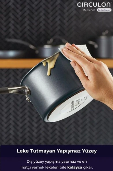 Cırculon A1 Serisi 16cm Cam Kapaklı Sos Tenceresi - 2