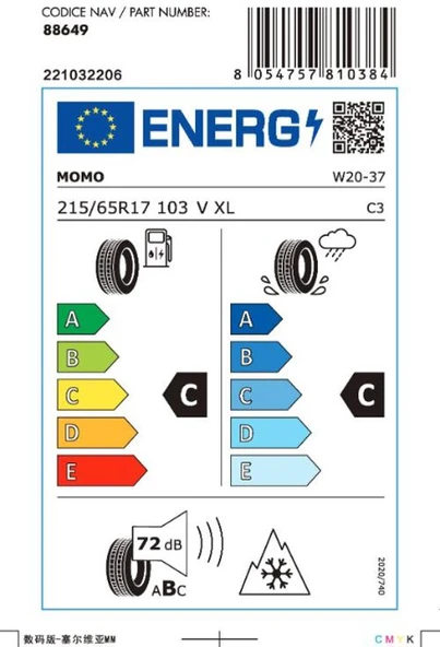 Momo 215/65 R17 103V XL North Pole W-20 Kış Lastiği ( Üretim Yılı: 2025 ) - 5