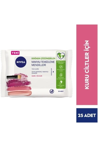 Nivea Makyaj Temizleme Mendili 3in1 Kuru Ciltler 25 Yaprak - 1