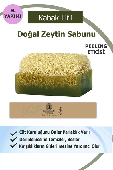Hürrem Sultan Doğal Kabak Lifli Zeytin Yağlı Sabun 130 Gr - 3