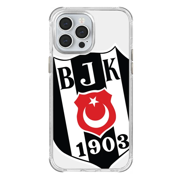 iPhone 13 Pro Max Beşiktaş Büyük Logo Şeffaf Telefon Kılıfı