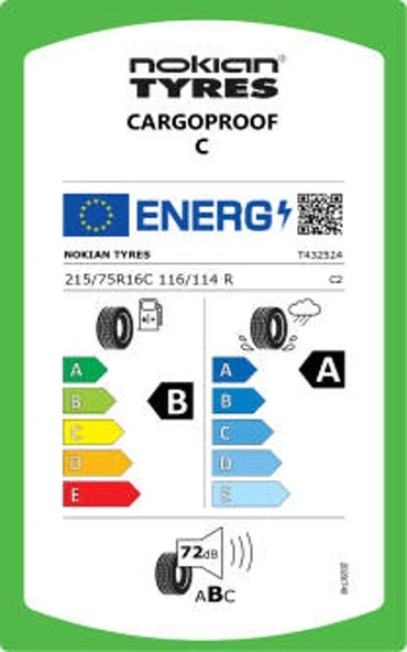 Nokian Tyres 215/75 R16 C116/114R Cargoproof C Yaz Lastiği ( Üretim Yılı: 2025 ) - 4