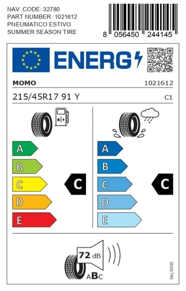 Momo 215/45 R17 91Y XL M30 Toprun Oto Yaz Lastiği ( Üretim Yılı: 2025 ) - 4