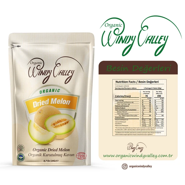 Organik  Kavun Cipsi (20 gr) - Resim 3