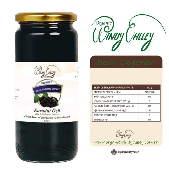 Gurme Karadut Özü  (640 gr ) Soğuk Sıkım, Şeker ilavesiz, Gluten içermez - 4