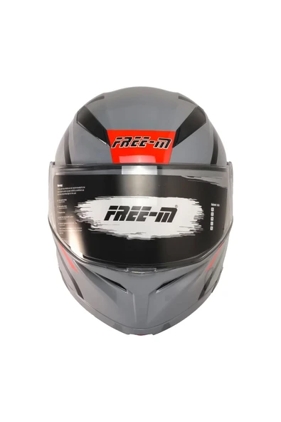 Free-M 965 Upset Nardo Gri-siyah Çene Açılır Kask - 3