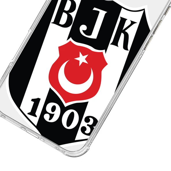 iPhone 16 Beşiktaş Büyük Logo Şeffaf Telefon Kılıfı - 3
