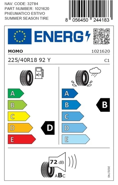 Momo 225/40 R18 92Y XL M30 Toprun Oto Yaz Lastiği ( Üretim Yılı: 2025 ) - 4