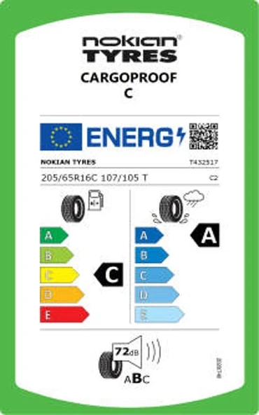 Nokian Tyres 205/65 R16 C107/105T Cargoproof C Yaz Lastiği ( Üretim Yılı: 2025 ) - 4